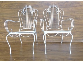 Conjunto Cadeiras Estilo Antigo para Varanda Gardênia Branca